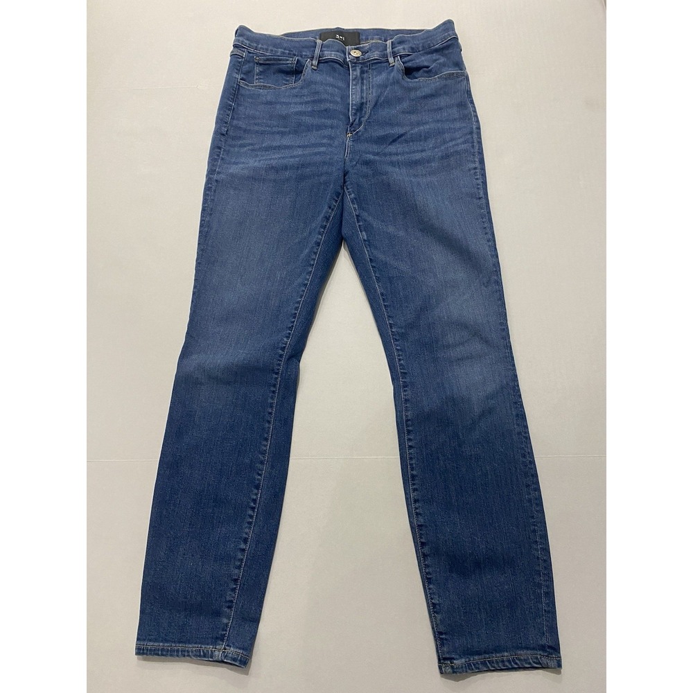 3x1 NYC Slim Straight Stretch High Rise Denim Blue Jeans. Women's Size 29